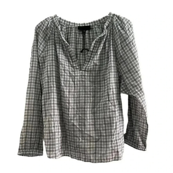 Nili Lotan Plaid Blouse NWOT B602 - Picture 6 of 8